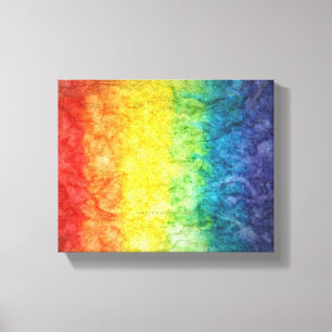 SlipperyJoes tie-gefärbte Flagge Regenbogen in etw Leinwanddruck