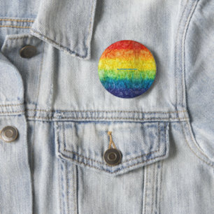 SlipperyJoes tie-gefärbte Regenbogenflagge in etwa Button