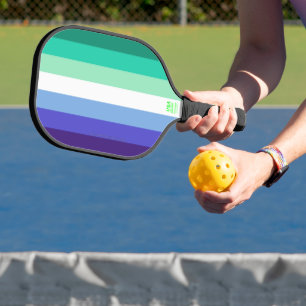 SlipperyJoes trans-inclusive Schwulenflaggen-Palet Pickleball Schläger