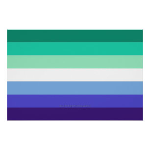 SlipperyJoes trans-inclusive Schwulenflaggen-Palet Poster