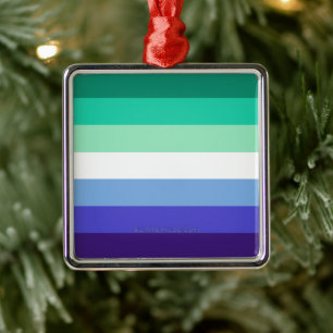 SlipperyJoes trans-inklusives Flaggenfarbpalette f Ornament Aus Metall