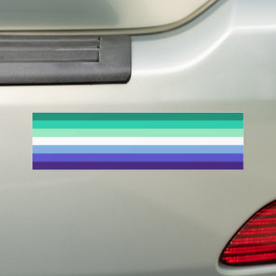 SlipperyJoes trans-inklusives Schwulenflaggen-Pale Autoaufkleber