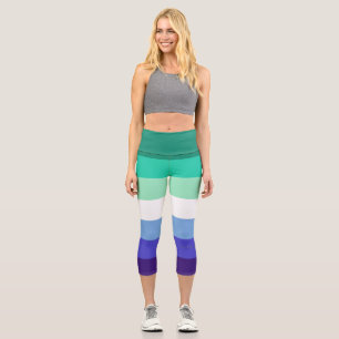 SlipperyJoes trans-inklusives Schwulenflaggen-Pale Capri Leggings