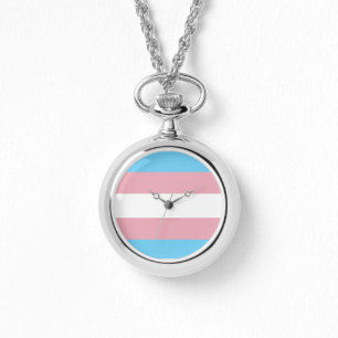 SlipperyJoe's Transgender-Stolzflagge Sichtbarkeit Armbanduhr