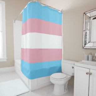 SlipperyJoe's Transgender-Stolzflagge Sichtbarkeit Duschvorhang