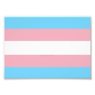 SlipperyJoe's Transgender-Stolzflagge Sichtbarkeit Fotodruck