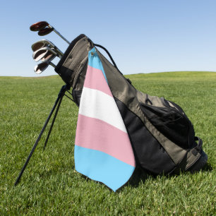 SlipperyJoe's Transgender-Stolzflagge Sichtbarkeit Golfhandtuch