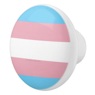 SlipperyJoe's Transgender-Stolzflagge Sichtbarkeit Keramikknauf