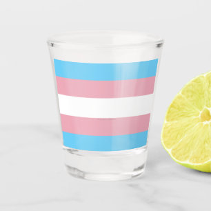 SlipperyJoe's Transgender-Stolzflagge Sichtbarkeit Schnapsglas