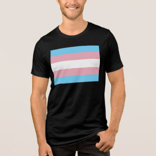 SlipperyJoe's Transgender-Stolzflagge Sichtbarkeit Tri-Blend Shirt