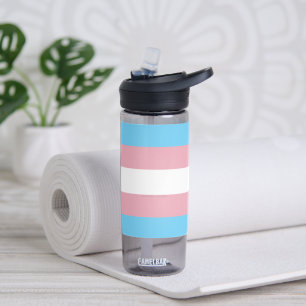 SlipperyJoe's Transgender-Stolzflagge Sichtbarkeit Trinkflasche