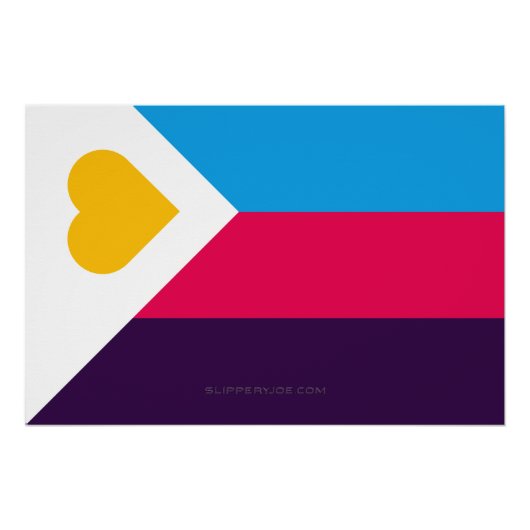 SlipperyJoe's Tricolor Polyamory Pride Flag Gay Gi Poster (Vorderseite)