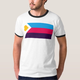 SlipperyJoe's Tricolor Polyamory Pride Flag Gay Gi T-Shirt
