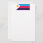 SlipperyJoe's Tricolor Polyamory Pride Flag LGBTQI Briefpapier (Vorderseite)