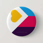 SlipperyJoe's Tricolor Polyamory Pride Flag LGBTQI Button (Vorderseite)