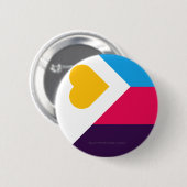 SlipperyJoe's Tricolor Polyamory Pride Flag LGBTQI Button (Vorne & Hinten)