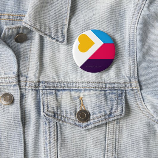 SlipperyJoe's Tricolor Polyamory Pride Flag LGBTQI Button (Beispiel)