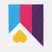 SlipperyJoe's Tricolor Polyamory Pride Flag LGBTQI Fleecedecke (Vorderseite)