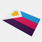 SlipperyJoe's Tricolor Polyamory Pride Flag LGBTQI Fußmatte (Schrägansicht)