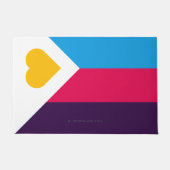 SlipperyJoe's Tricolor Polyamory Pride Flag LGBTQI Fußmatte (Vorderseite)
