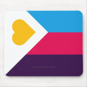SlipperyJoe's Tricolor Polyamory Pride Flag LGBTQI Mousepad (Vorne)