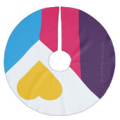 SlipperyJoe's Tricolor Polyamory Pride Flag LGBTQI Polyester Weihnachtsbaumdecke (Vorderseite)