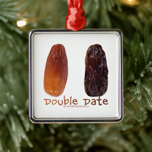 SlipperyJoe's Two Dates Double Date lustiges Shriv Ornament Aus Metall (Baum)