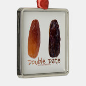 SlipperyJoe's Two Dates Double Date lustiges Shriv Ornament Aus Metall (Rechts)