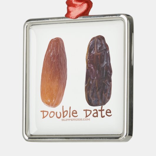 SlipperyJoe's Two Dates Double Date lustiges Shriv Ornament Aus Metall (Links)