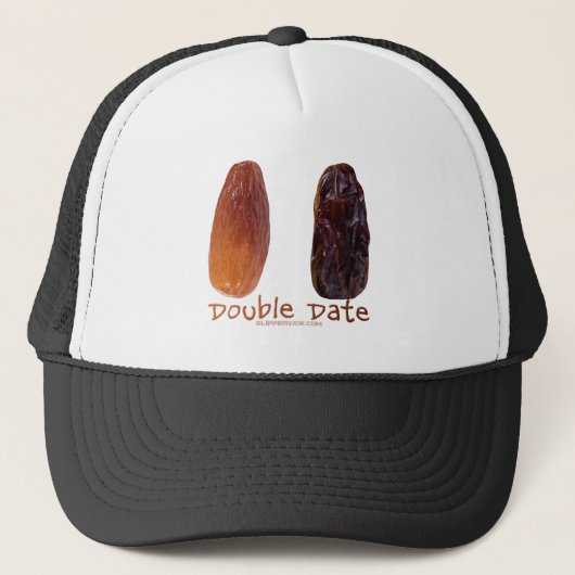 SlipperyJoe's Two Dates Double Date lustiges Shriv Truckerkappe (Vorderseite)