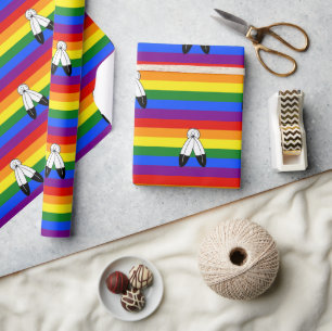 SlipperyJoe's Two-Spirit-Stolzflagge Indigene Symb Geschenkpapier