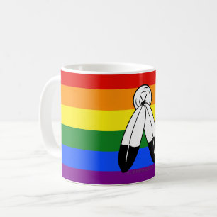 SlipperyJoe's Two-Spirit-Stolzflagge Indigene Symb Kaffeetasse