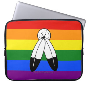 SlipperyJoe's Two-Spirit-Stolzflagge Indigene Symb Laptopschutzhülle