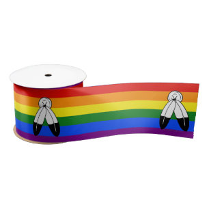 SlipperyJoe's Two-Spirit-Stolzflagge Indigene Symb Satinband