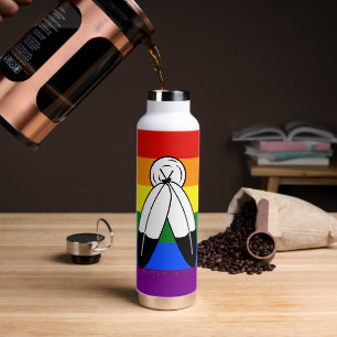 SlipperyJoe's Two-Spirit-Stolzflagge Indigene Symb Trinkflasche