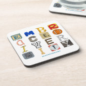 SlipperyJoe's Umarmungs-Diversity-Ausschnitt-Buchs Getränkeuntersetzer (Linke Seite)