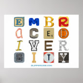 SlipperyJoe's Umarmungs-Diversity-Ausschnitt-Buchs Poster (Vorne)