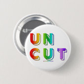 SlipperyJoe's unausgegorene, lebendige Regenbogenf Button (Vorne & Hinten)