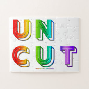 SlipperyJoe's ungeschnittene Wort Regenbogenfarben Puzzle