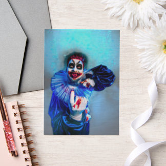 SlipperyJoe's unheimliche Halloween-Clown-Figur be Pergament Einladungen