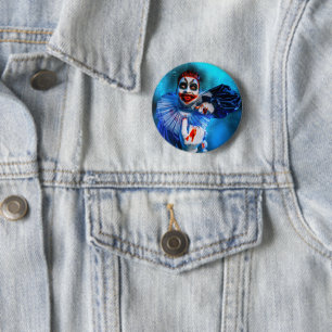 SlipperyJoe's unheimliche Halloween-Clown-Figur ve Button