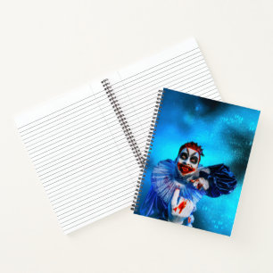 SlipperyJoe's unheimliche Halloween-Clown-Figur ve Notizblock