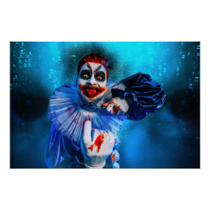 SlipperyJoe's unheimliche Halloween-Clown-Figur ve Poster