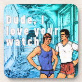 SlipperyJoe's Unterwäsche zwei Männer Cartoon verl Getränkeuntersetzer (Vorderseite)