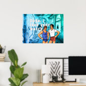 SlipperyJoe's Unterwäsche zwei Männer Cartoon verl Poster (Heimbüro)