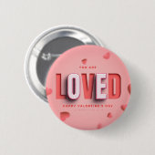 SlipperyJoe's Valentinstag-Geschenke romantischer  Button (Vorne & Hinten)