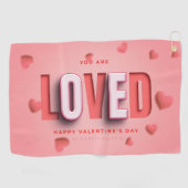 SlipperyJoe's Valentinstag-Geschenke romantischer  Golfhandtuch (Horizontal)