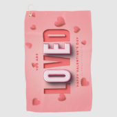 SlipperyJoe's Valentinstag-Geschenke romantischer  Golfhandtuch (Vorderseite)