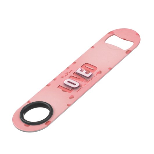 SlipperyJoe's Valentinstag-Geschenke romantischer Speed Flaschenöffner (Vorderseite Schrägansicht)