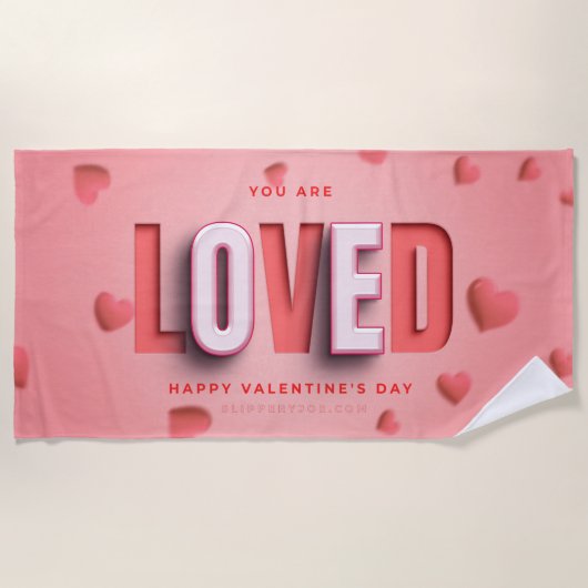 SlipperyJoe's Valentinstag-Geschenke romantischer Strandtuch (Vorderseite)
